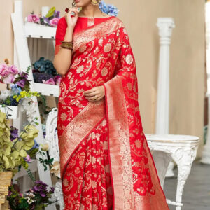 Red Soft Silk Saree