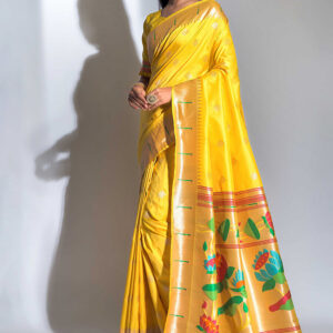 Yellow Soft Silk Saree
